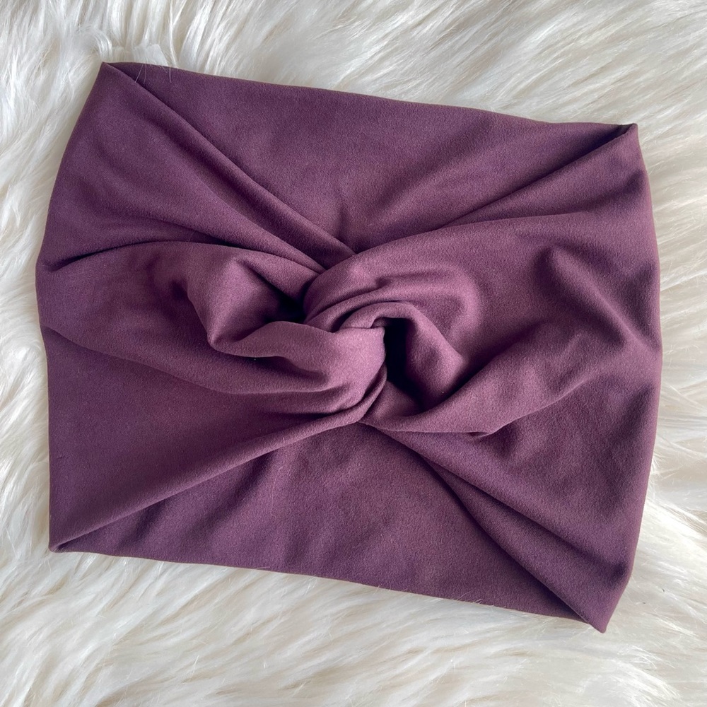 Antique Violet Jersey Knit WideTwisted Headband, Spring Headwraps